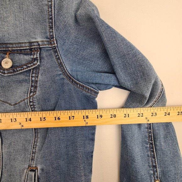 Vintage America Blues Womens Denim Jacket Size Large Medium Wash Everyday Layer - Picture 6 of 8